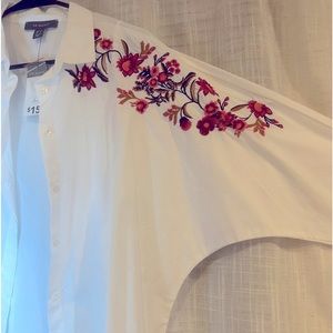 Primark white button down top